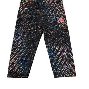 Adidas 3T Athletic Cropped Leggings Pants Rainbow Active Wear Pants 4/$20 🛑